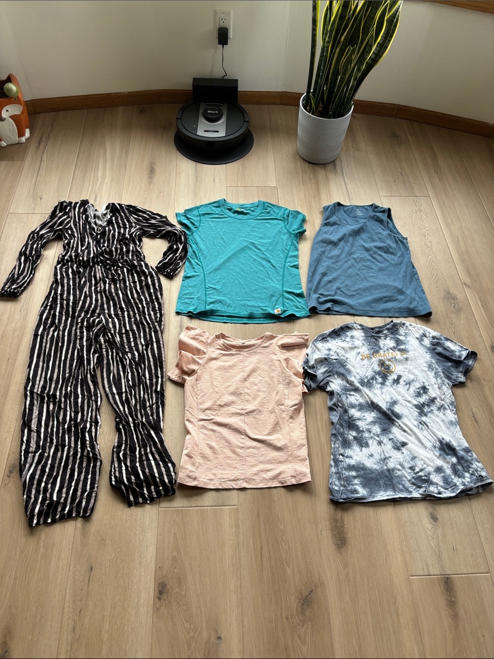 ☕️lot of 5 women’s size medium tops/jumpsuit☕️